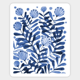 Flowers and foliage - blue Magnet